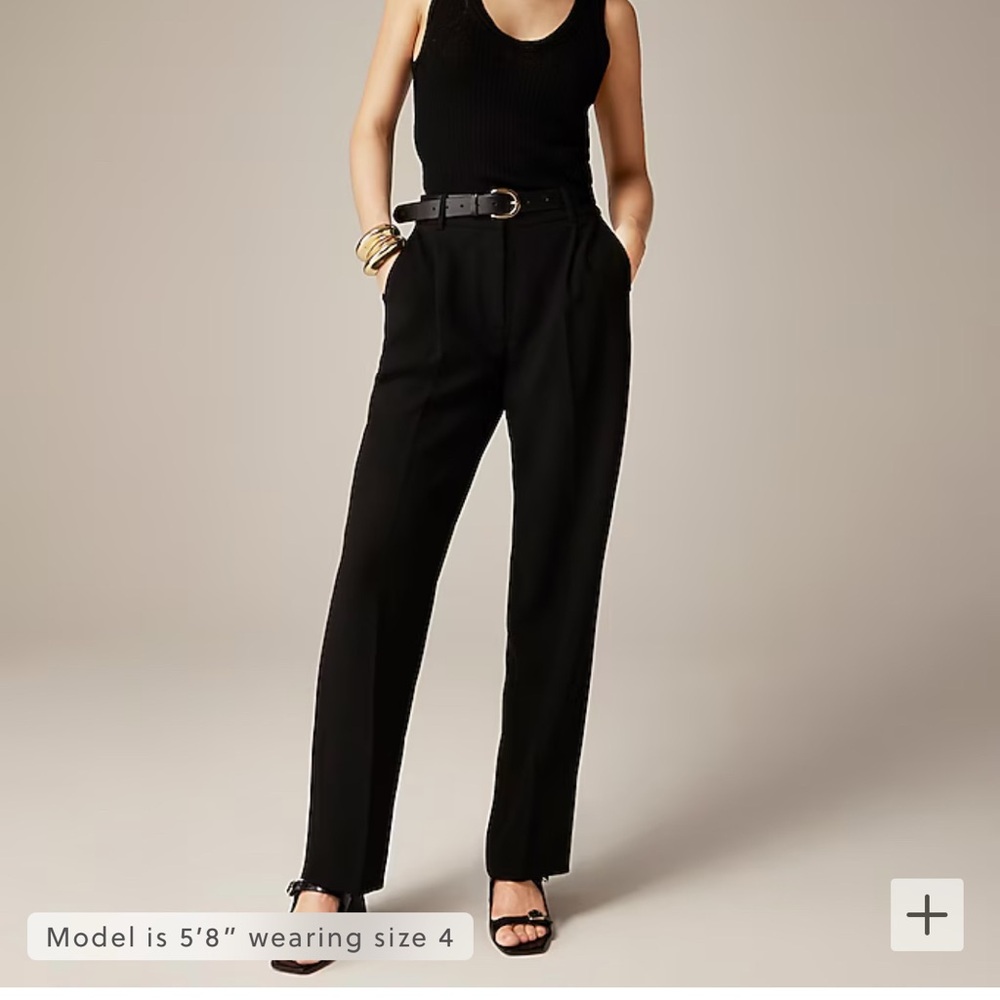 J Crew Essential pant in city crepe, black sz 6